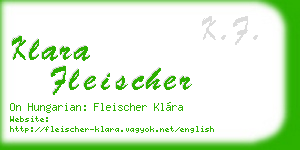 klara fleischer business card